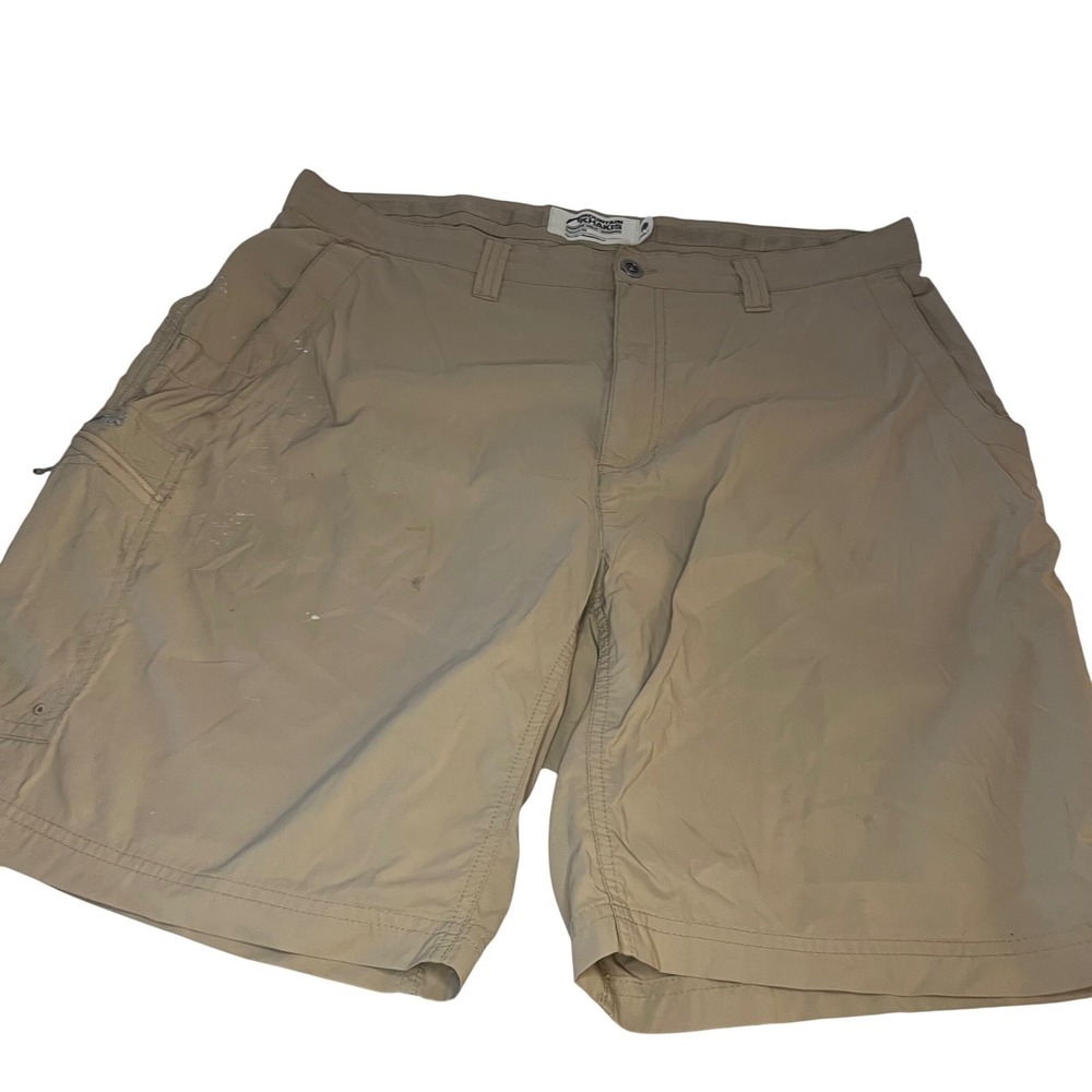 Mountain Khakis Mens Relaxed Fit Cargo Shorts Tan 38x9 Hiking Work Outdoor